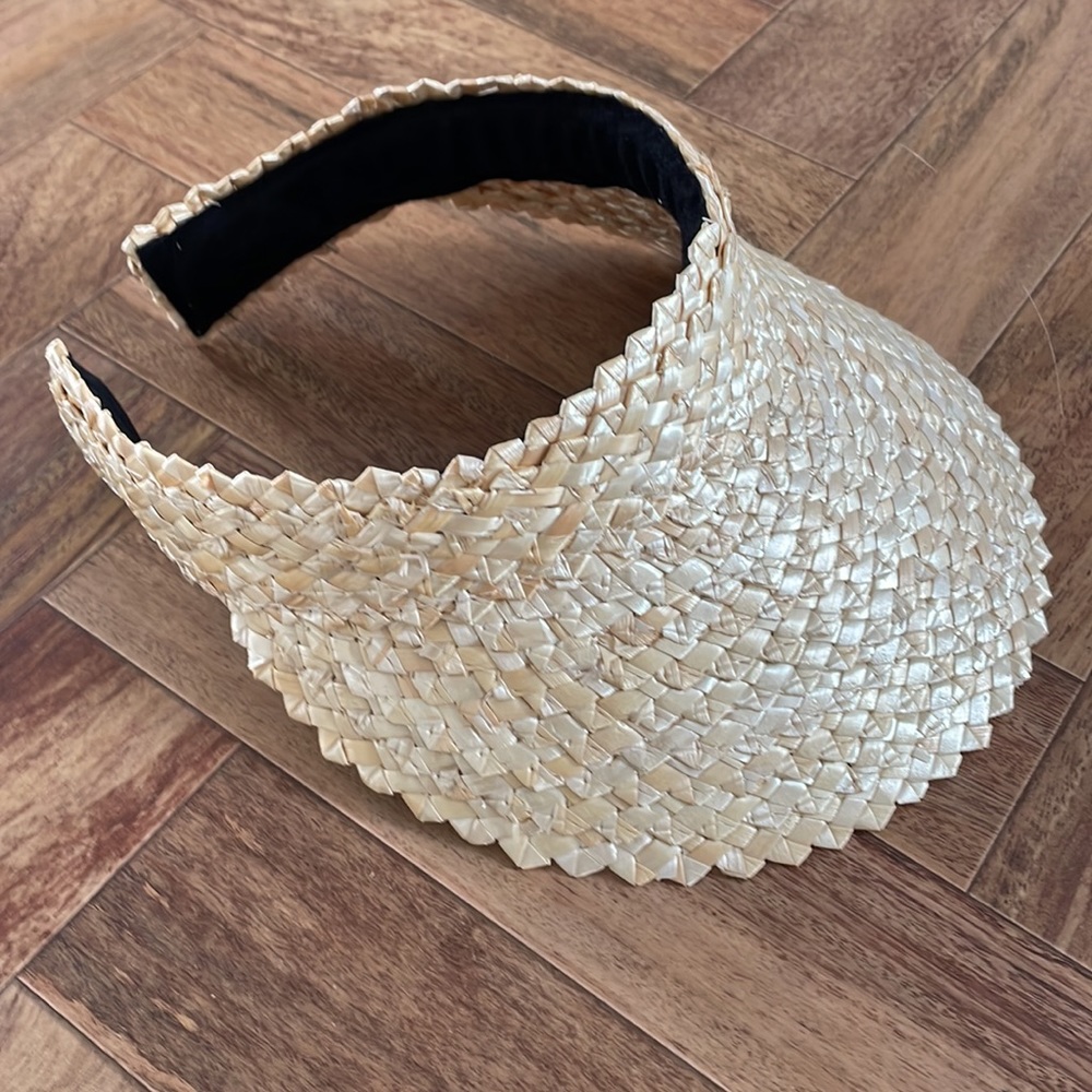 Women raffia straw hat Sun beach visor